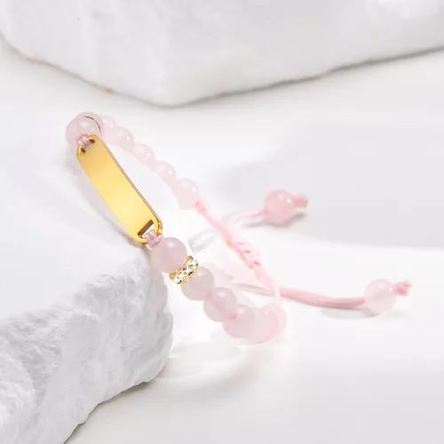 Miniatura 18 de Pulsera de barra para bebé: chapado en oro de 18 quilates, pulsera con placa de identificación personalizada para niños pequeños de mamá, nombre