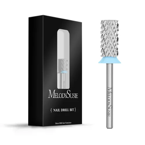 Miniatura 18 de MelodySusie Brocas de uñas de seguridad, brocas de carburo de 2,38 mm de barril grande y parte superior redonda y suave, adecuadas para manicura