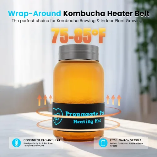Miniatura 2 de Cinturón calentador de kombucha envolvente Calentador de tapete térmico de fermentación y preparación Propagate Pro Mantiene a tu Scoby feliz