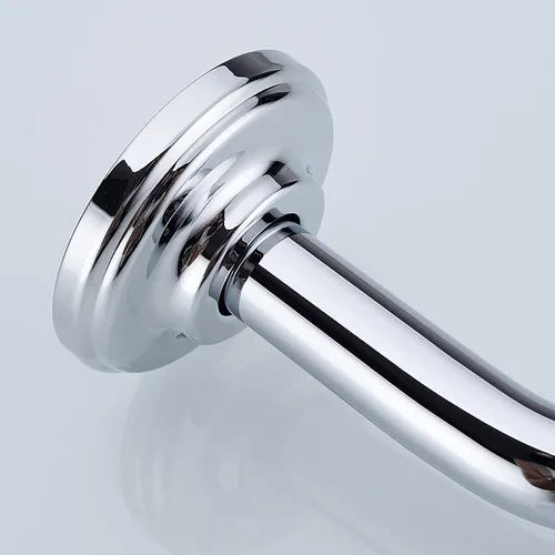 Miniatura 5 de Brazo de ducha curvado en forma de S de cromo pulido de 8 pulgadas, tubo de regadera de cuello de cisne de acero inoxidable, cuello de ducha