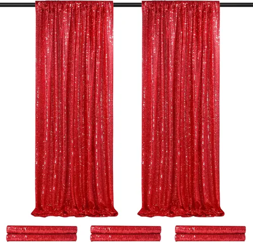 Miniatura 73 de Telón de fondo de lentejuelas moradas 2 paneles 2FTx8FT con purpurina telón de fondo cortinas para fiesta de Halloween fondo de fotos para bodas
