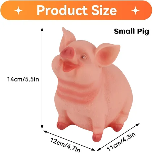 Miniatura 2 de Bonita alcancía con forma de cerdo, alcancía rosa, alcancía de animales, pequeña alcancía para niñas y niños, banco de ahorros de resina (M)