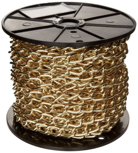 Miniatura 2 de Campbell 0712017 - Cadena giratoria para hobby y manualidades, chapado en latón, #200 Trade, 0.079 pulgadas de diámetro, capacidad de carga de 12