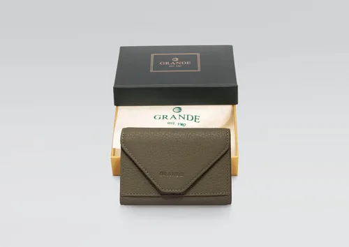 Miniatura 55 de grande Estuches para tarjetas 3639, Naranja, Tarjetero de cuero con cierre magnético, cartera pequeña de acordeón para mujer