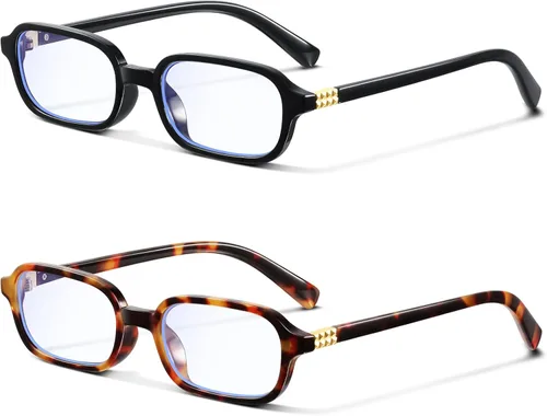 Miniatura 11 de Retro Rectangle Glasses for Women Small Square Blue Light Blocking Glasses Reduce Eye Strain