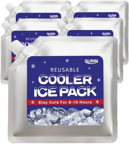 GURIN Paquetes de hielo reutilizables para loncheras, refrigeradores de bolsas o mochilas, frías hasta 8-12 horas de larga duración para camping,