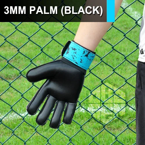 Miniatura 2 de Guantes de portero de fútbol para niños, jóvenes y adultos, guantes de portero de fútbol de agarre fuerte con protección para los dedos, Azul /Rojo