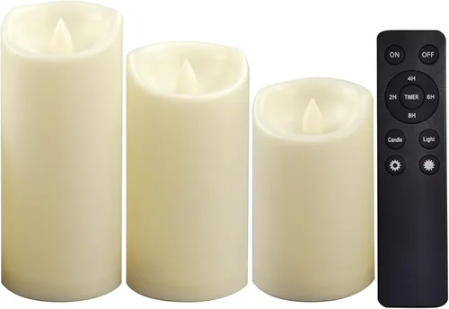 Miniatura 33 de CANDLE CHOICE Velas LED sin flama, impermeables, de pilas, para exteriores, con control remoto y temporizador, luz blanca parpadeante de resina