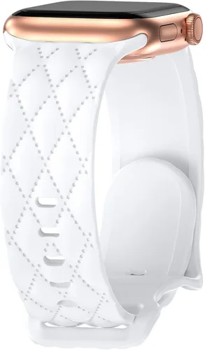 Miniatura 10 de Correa de silicona para Apple Watch para mujer de 1.575 in 1.496 in 1.614 in 1.732 in 1.811 in 1.772 in 1.654 in, correa deportiva de repuesto
