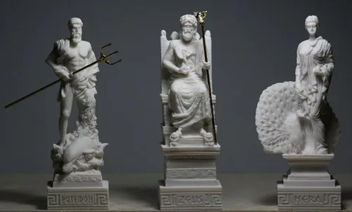 Miniatura 8 de Conjunto de 12 esculturas de estatua de alabastro de 12 dioses olímpicos griegos