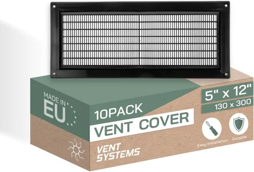 Miniatura 12 de Vent Systems Cubierta de ventilación de plástico blanco de 3 x 10 pulgadas (dimensiones de apertura), rejilla de retorno rectangular con pantalla