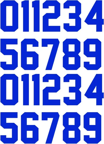 Miniatura 7 de 22 piezas de números de camiseta con números para planchar, número de transferencia de calor, números de jersey del 0 al 9 para uniforme