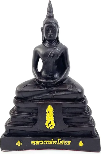 Miniatura 15 de BUDDHO Estatua de Buda Sothorn de mármol blanco de 6 pulgadas de alto. Estatua de Buda tailandés sentada para decoración del hogar, decoración