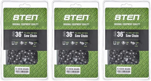 Miniatura 132 de 8TEN Cadena de motosierra semi cincel de 6 pulgadas .050 1/4 42 DL para Worx WG320 Black & Decker LLP120 (paquete de 3)