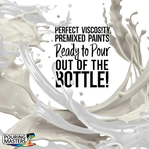 Miniatura 2 de Pouring Masters Pintura Acrílica Titanio Blanco Listo para Verter - Pintura Premium Pre-Mezclada a Base de Agua de 1.89 kg (64 onzas) - para Lienzo