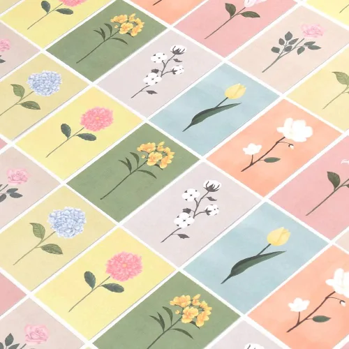 Miniatura 6 de Monolike The Flower - Tarjeta de mensaje, paquete de mezcla de 40 tarjetas y 20 sobres, minitarjetas emocionales y sofisticadas La flor