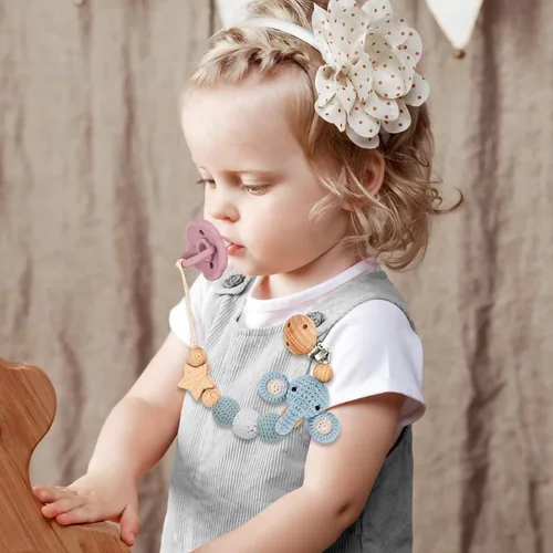 Miniatura 3 de Clip para chupete, lindo clip para chupete de animales para niños y niñas, la mayoría de los chupetes, mordedores de bebé, baby shower y artículos