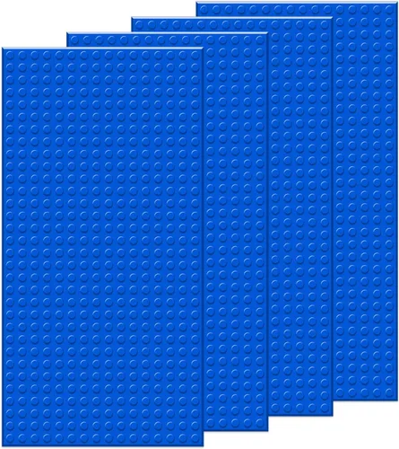 Miniatura 14 de EKIND 4 placas base clásicas de 5 x 10 pulgadas, compatibles con ladrillos de juguete de las principales marcas, fomenta la lógica y la creatividad