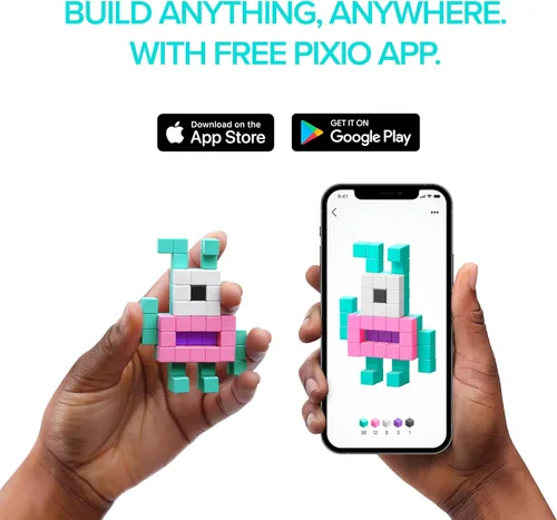 Miniatura 7 de PIXIO Mini bloques magnéticos y cubos magnéticos para niños, pequeños imanes para manualidades, juego de construcción STEM, juguetes de aprendizaje