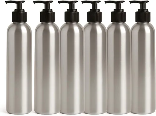Miniatura 30 de Royal Massage Botella con bomba tipo bala de 8 onzas, aceite de masaje, loción, jabón, dispensador de champú, PET sin BPA con bomba de bloqueo Verde