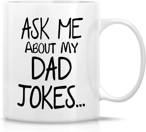 Miniatura 12 de Retreez - Taza divertida con texto en inglés "No. 1 Dad", 325 ml, tazas de cerámica, mensajes divertidos, sarcásticos, motivacionales, regalos