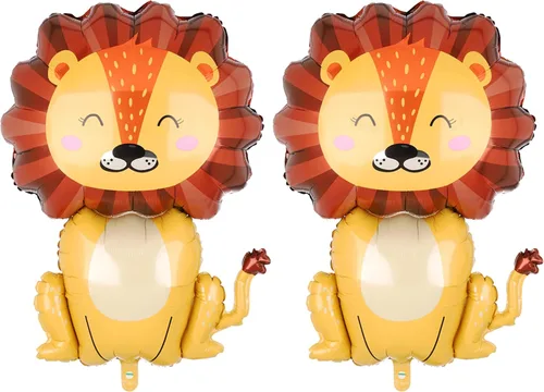 Miniatura 11 de Globos de papel de aluminio de jirafa, gran selva, safari, animal, decoraciones de fiesta de cumpleaños, globo gigante de safari para niño, salvaje