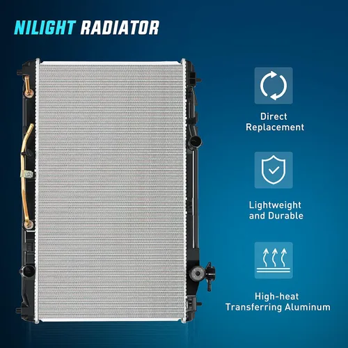 Miniatura 3 de Nilight Radiador para Toyota Camry 2007 2008 2009 2010 2011 2.4L 2.5L FWD Rendimiento de Aluminio de Reemplazo OEM con Enfriador de Aceite
