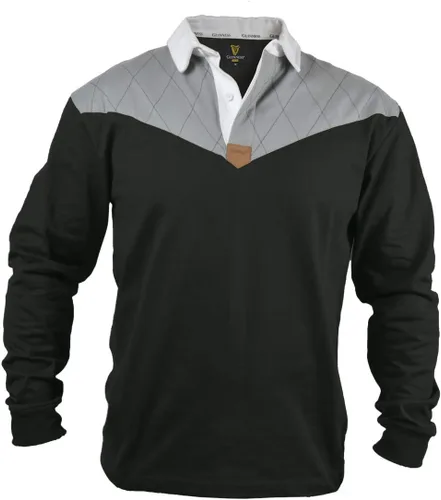 Guinness Heritage Charcoal and Black Rugby Jersey Camisetas de rugby de manga larga para hombres | Mens Irlanda Polo Jerseys