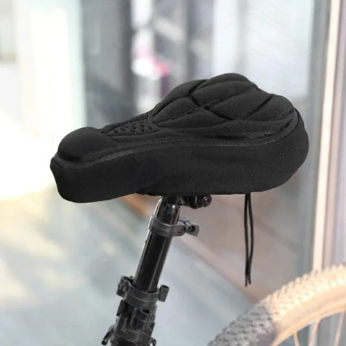 Miniatura 2 de Extra Soft EVA Ciclismo Bicicleta Cómodo Sillín Cubierta Bicicleta Cojín Negro