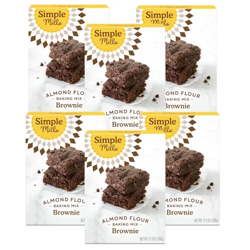 Miniatura 8 de Simple Mills Mezcla para hornear de harina de almendras, mezcla de brownie de chocolate, sin gluten, a base de plantas, 12.9 onzas (paquete de 1)