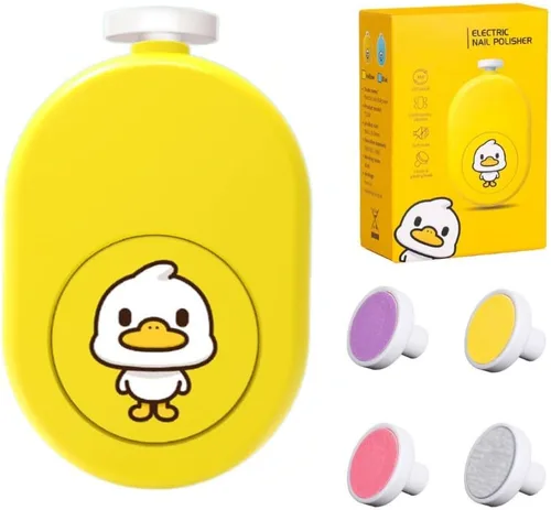 Lima de uñas eléctrica para bebé, recortadora de uñas eléctrica segura y suave con almohadillas intercambiables, lima de uñas de bajo ruido para
