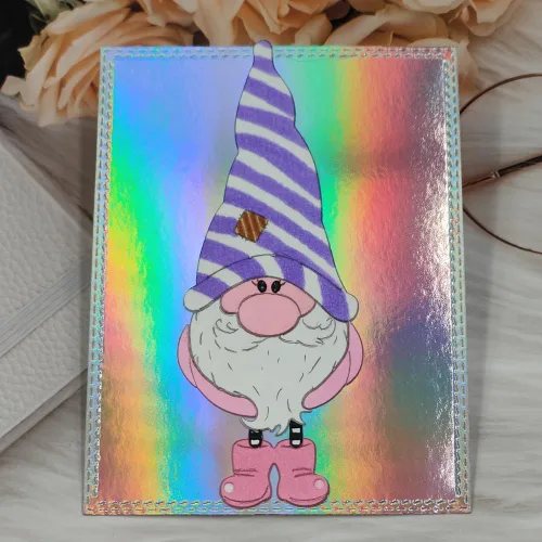 Miniatura 8 de Plantillas de plantillas de metal para decoración de tarjetas y álbumes de recortes, 2 unidades de gnomos de Navidad 2 enanos