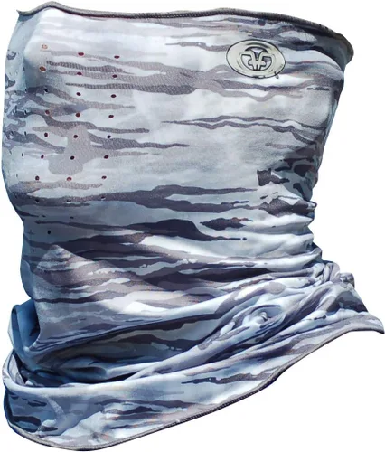 Flying Fisherman SunBandit Pro Series Neck Gaiter Mask UV50+ Protection for Fishing, Boating & Outdoor Sports Camo Agua Gris