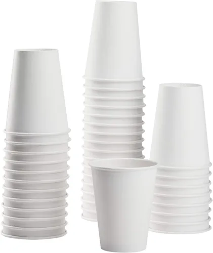 Miniatura 33 de Karat Taza de papel para café expreso de 4 oz, 1000 unidades, taza desechable para enjuague bucal, para bebidas calientes y frías, blanca (C-K504W)