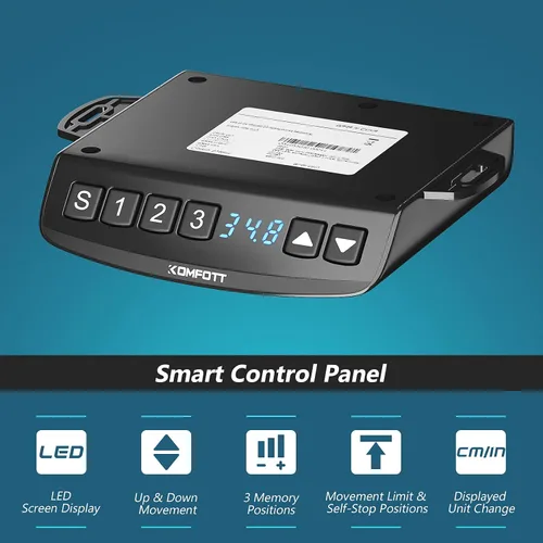Miniatura 7 de POWERSTONE Escritorio eléctrico de pie ajustable en altura – Escritorio para computadora de pie para oficina en casa, escritorio elevador, mesa