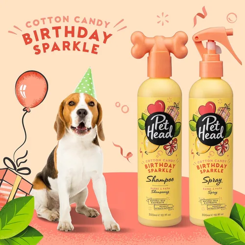 Miniatura 4 de Pet Head Birthday Sparkle - Desodorizante en aerosol para perros, aroma de algodón de azúcar, ideal para perros con piel sensible, regalo