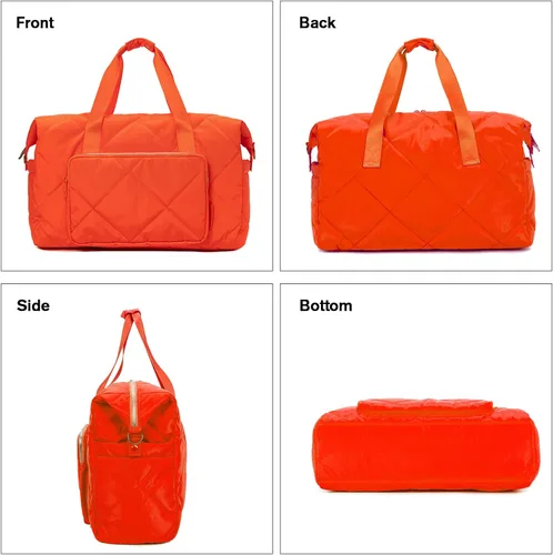 Miniatura 4 de Tinzonc Bolsa deportiva de gimnasio para mujer, bolsa de lona de viaje, bolsa de hombro para mujeres y niñas, viajes, gimnasio, yoga, escuela