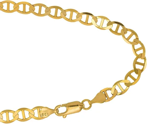 Miniatura 2 de Pulsera de cadena Mariner de oro amarillo macizo de 14 k de 0.126 in, garra de langosta - 7 pulgadas, 0.07 oz., Oro, Sin gemas.