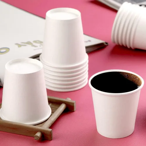 Miniatura 6 de Paquete de 50 vasos de papel blancos de 3 onzas, vasos desechables para el baño, vaso pequeño para enjuague bucal, vaso para aperitivos para agua