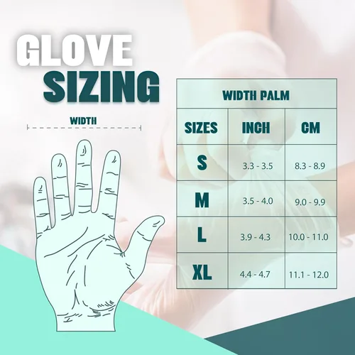 Miniatura 6 de London Labs Guantes médicos de vinilo transparente sin polvo y sin látex, desechables, seguros para alimentos
