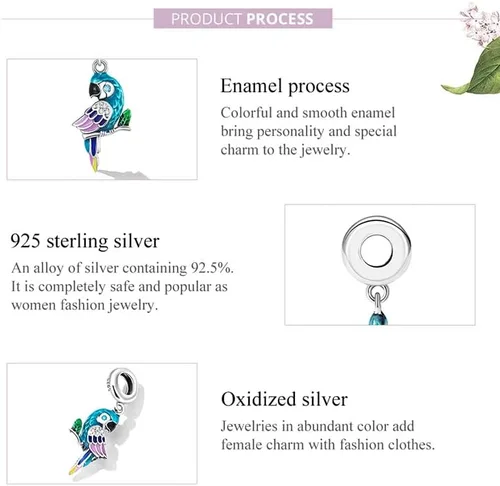 Miniatura 5 de Abalorios de la suerte para pulseras, pulseras originales de plata de ley 925 100% 925 (colgante de loro), Plata esterlina, plata de ley