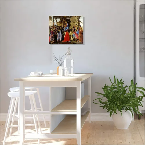 Miniatura 3 de A&T ARTWORK Adoración de los Reyes Magos por Sandro Botticelli The World Classic Art Reproductions, impresiones en lienzo giclée arte de pared