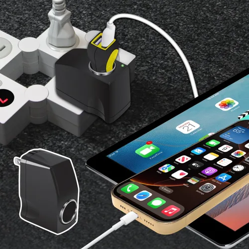 Miniatura 4 de Cellet Adaptador de CA a CC, convertidor de corriente de 120 V/110 V a 12 V CA/CC, enchufe para encendedor de cigarrillos de automóvil