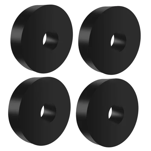 Paquete de 4 almohadillas de goma para pies aislantes, arandelas de goma gruesas de 1.5 pulgadas, diámetro exterior de 0.5 pulgadas, diámetro