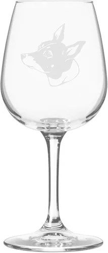 Miniatura 54 de Copa de vino de 12.75 onzas con diseño de perro grabado