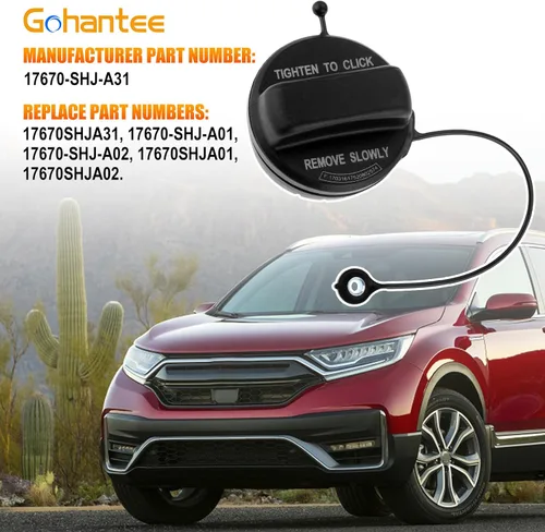Miniatura 2 de gohantee Tapa de gasolina, conjunto de tapa de depósito de combustible 17670-SHJ-A31 compatible con Honda Accord, CR-V, CR-Z, Element, Odyssey