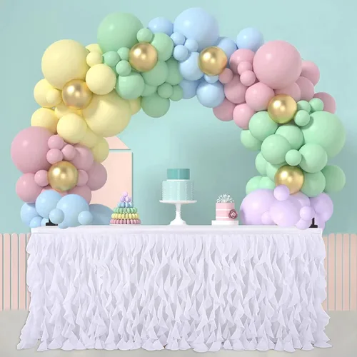 Miniatura 6 de Kit de arco de globos de mesa, marco de soporte de arco de globos para diferentes tamaños de mesa para cumpleaños, baby shower, graduación, boda