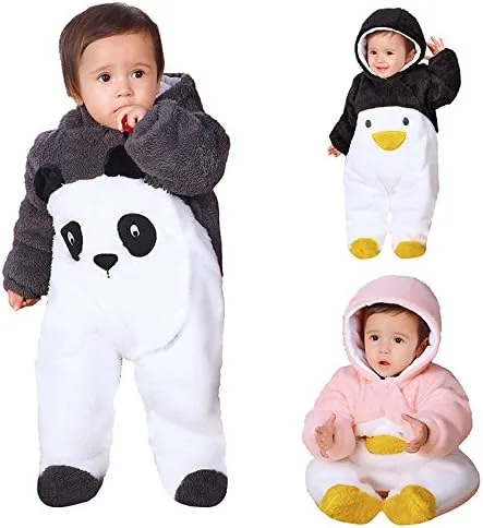 Miniatura 3 de Gaorui Traje de bebé recién nacido abrigo con capucha ropa de invierno body de dibujos animados