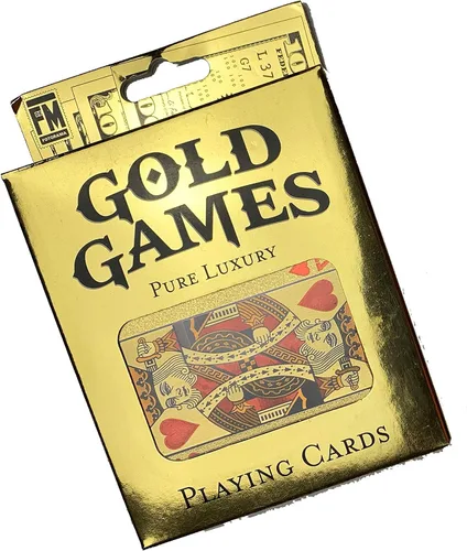 Fotorama Gold Games - Cartas de juego doradas, Pro-Shuffle, resistentes al agua, ideales para cualquier juego de cartas, trucos de magia, verdadero