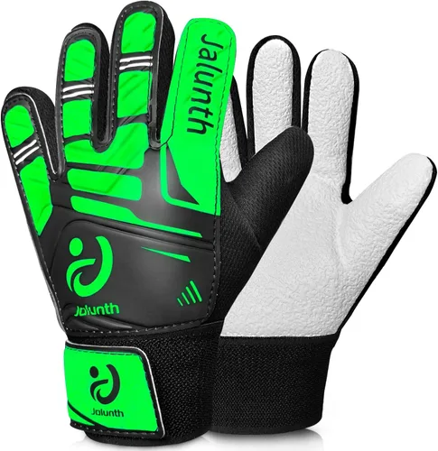 Miniatura 10 de Jalunth Guantes de portero de fútbol para niños y jóvenes, guantes de portero de campo para niños y niñas, guantes de entrenamiento con agarre